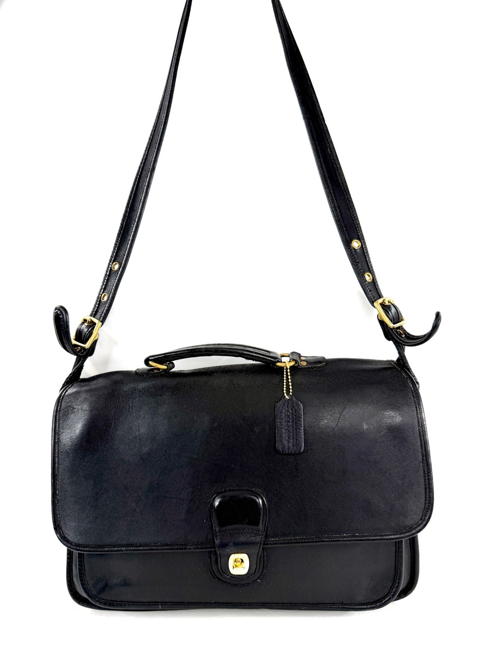 Vintage Coach 5180 Metropolitan Black Leather Messenger Bag US #devilwearsprada2